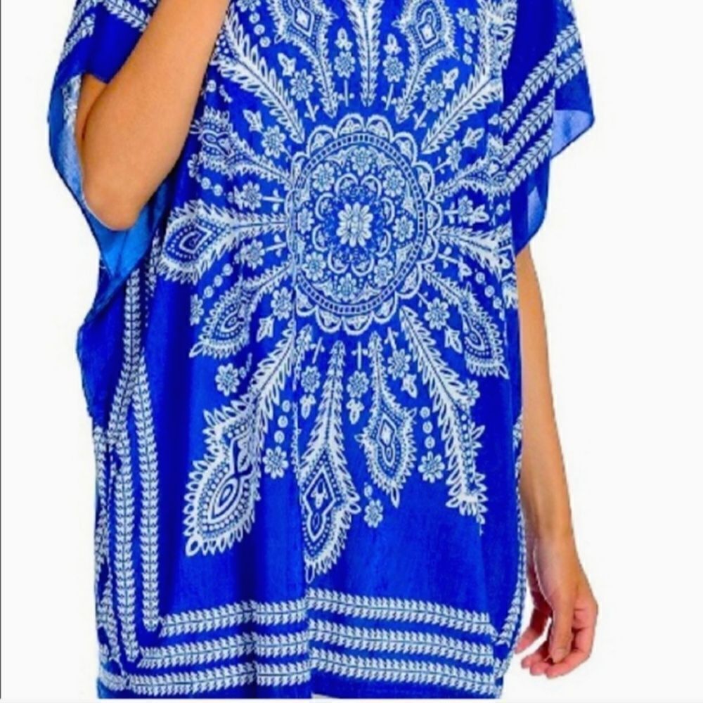 Blue tunic/cover up one size fits most
